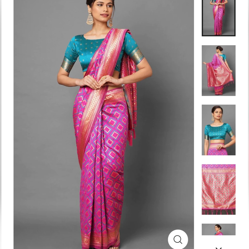 Ready pleated saree Indian Pakistani dress